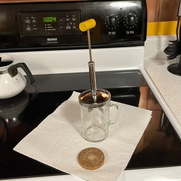 Vintage Pamco Food Nut Chopper Glass Handled Measuring Cup 1 1/2 Cup 12 Ounces - Picture 2 of 10